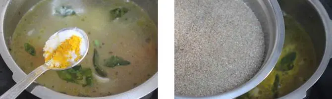 bring water to a boil for broken wheat upma recipe