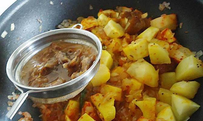 tamarind juice for potato pulusu recipe