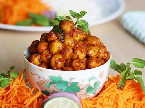 Dry Chana Stir Fried Chickpeas Swasthi S Recipes