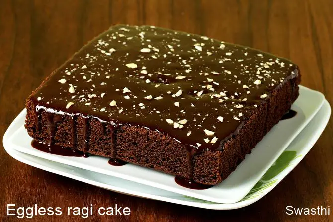 Healthy Ragi Banana Cake with Chocolate Chips and Walnuts