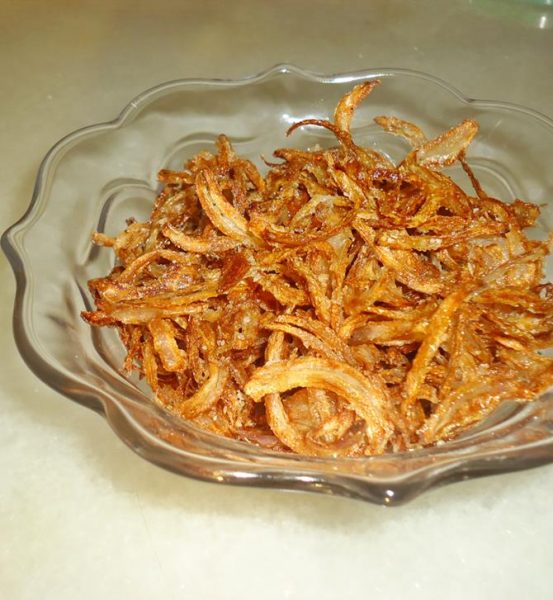 Fried onions recipe for hyderabadi biryani Beresta