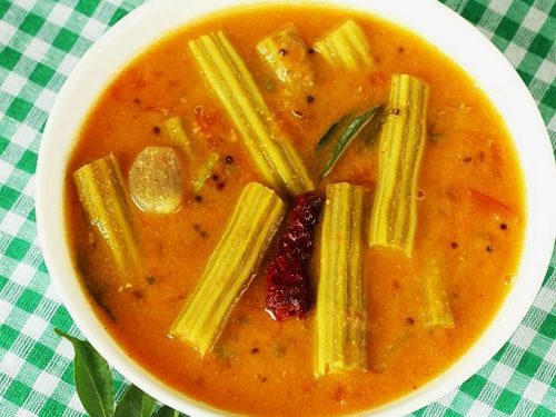 Drumstick Recipe with Potatoes   Swasthi s Recipes - 32