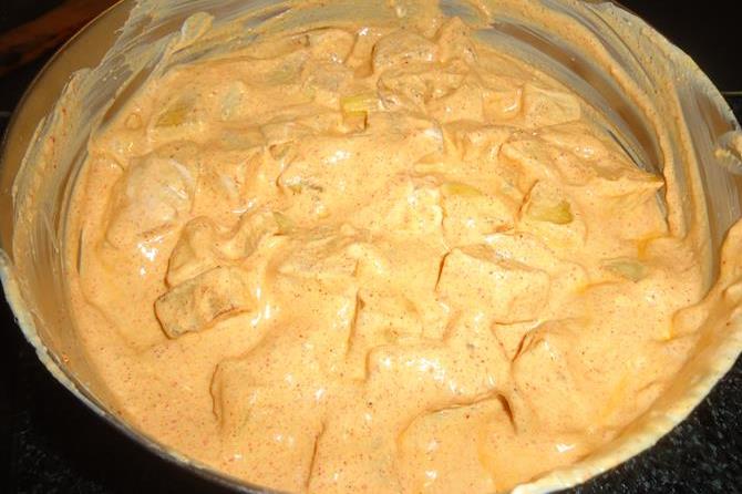 marinating potatoes for dum aloo biryani