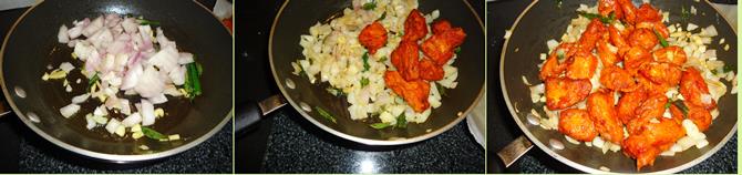 seasoning with curry leaves to make apollo fish fry recipe
