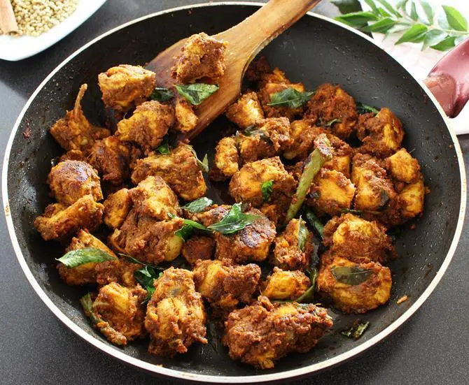 garnished andhra chicken fry
