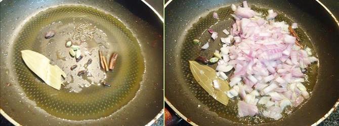 sauteing onions in oil