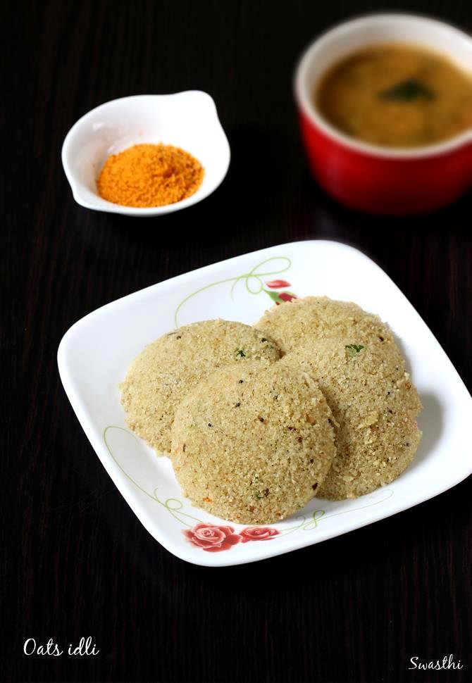 Oats idli recipe How to make instant oats idli Steamed oatmeal idli