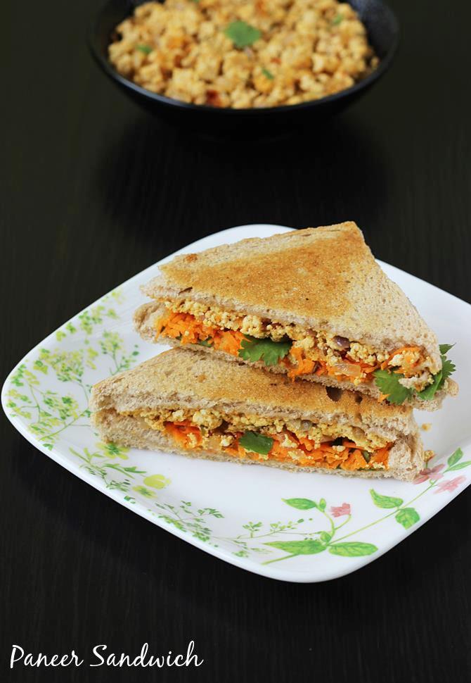paneer sandwich recipe how to make paneer sandwich recipe