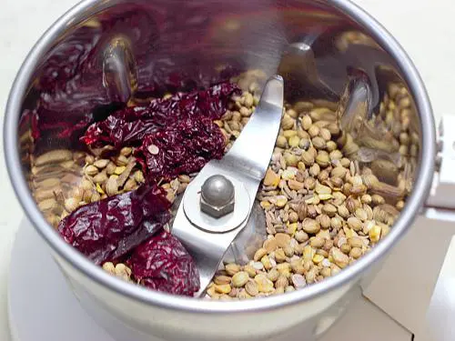 cooling and blending the spices