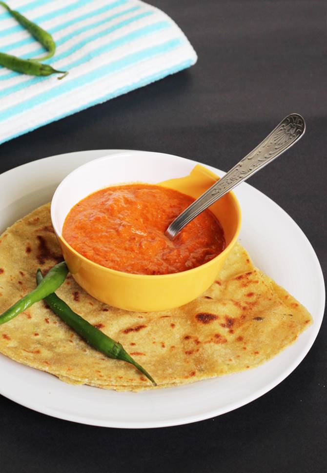 Red Capsicum Chutney Recipe   Swasthi s Recipes - 12