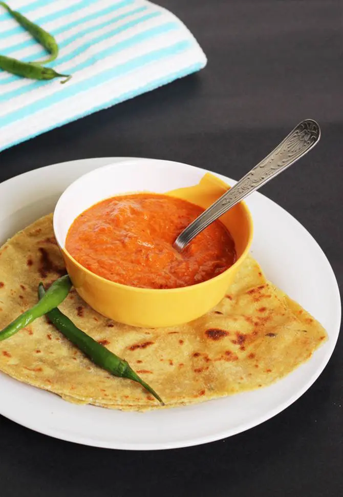 Red Capsicum Chutney Recipe