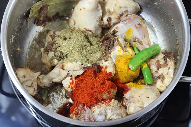 spice powders , salt for chicken biryani recipe