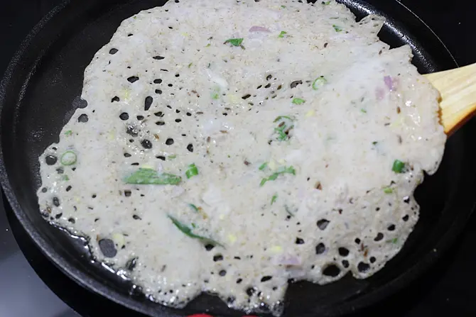 flipping oats dosa