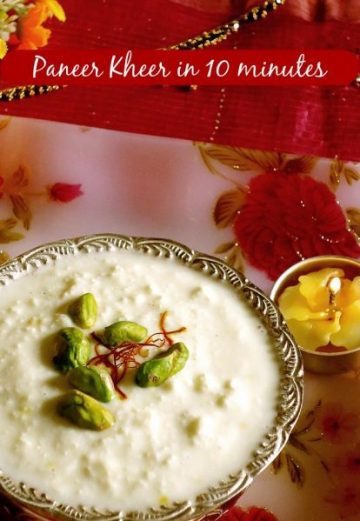 paneer payasam, paneer kheer