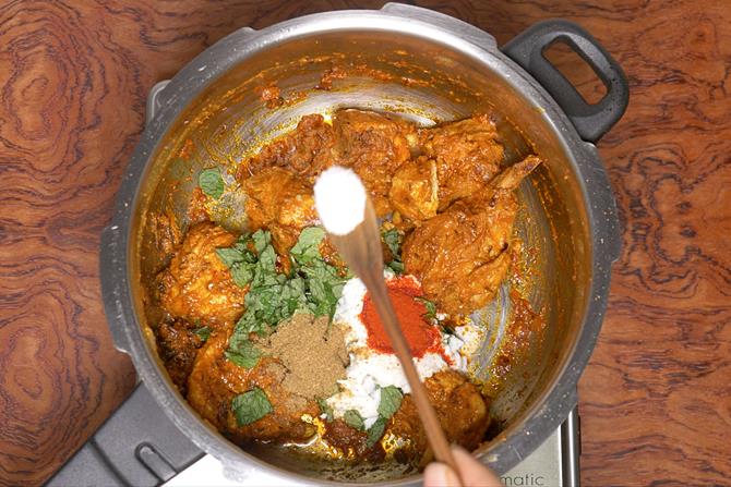 add rest of the ingredients for biryani