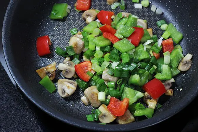 capsicum onions for chilli mushroom stir fry recipe