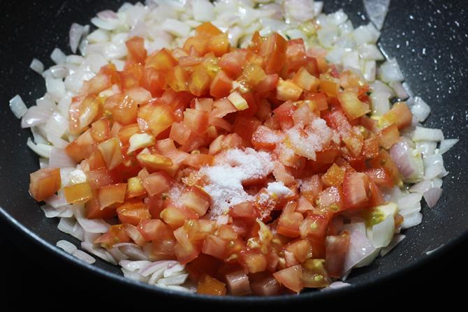 sauteing tomatoes for chicken butter masala recipe
