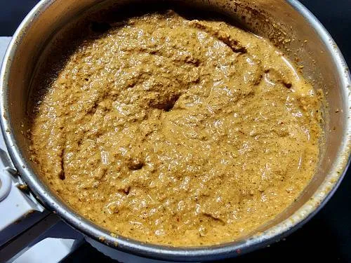 fresh made chettinad masala paste ready for curry