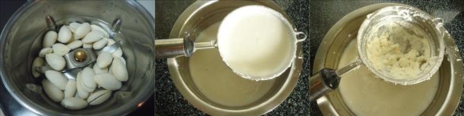 making almond milk using soaked almonds
