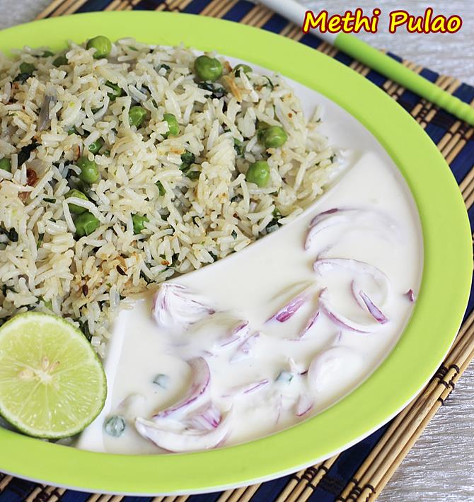 fluff up cooked flavorful methi pulao