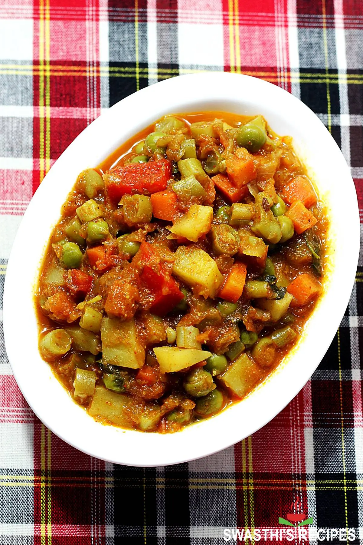 Vegetable Curry Recipe (Curried Vegetables)