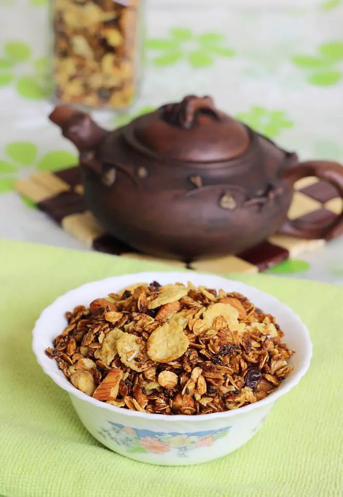 homemade granola on stove top