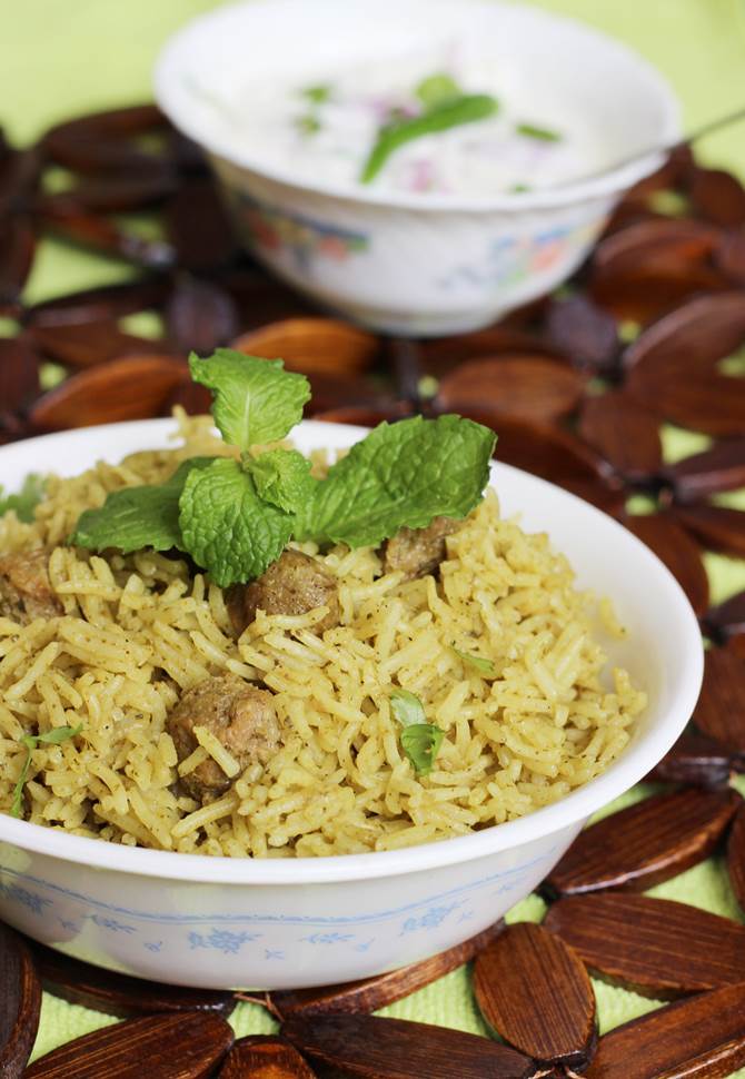 soya chunks biryani recipe swasthis recipes