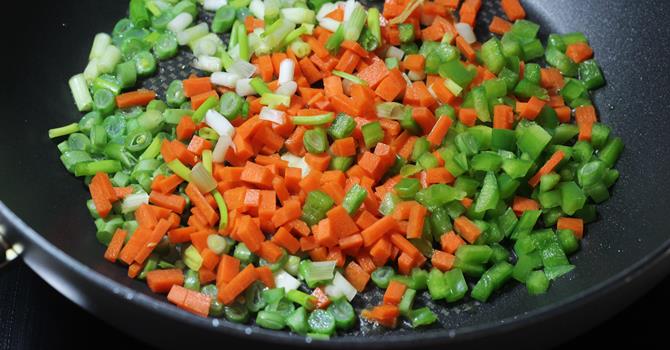 addd chopped veggies