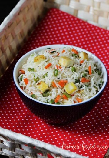 Paneer fried rice recipe | How to make paneer fried rice
