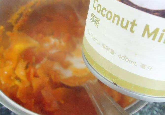 addition of coconut milk 