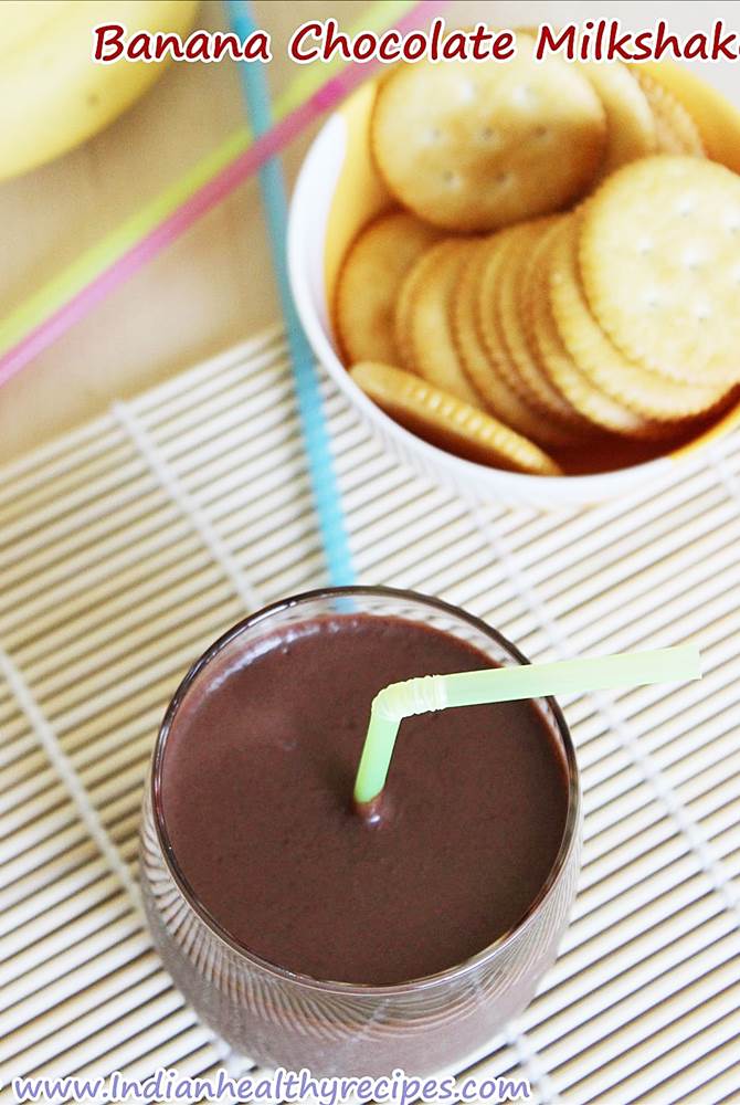 banana chocolate milkshake