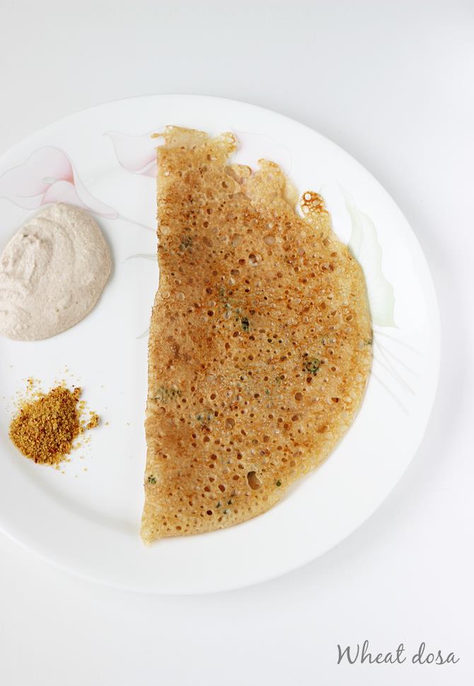 Wheat dosa recipe Instant atta dosa recipe Godhuma dosa recipe