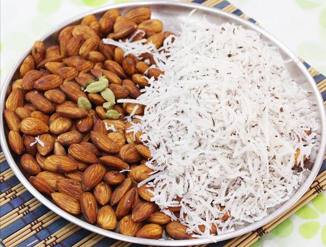 Badam ladoo recipe How to make badam laddu recipe Almond ladoo