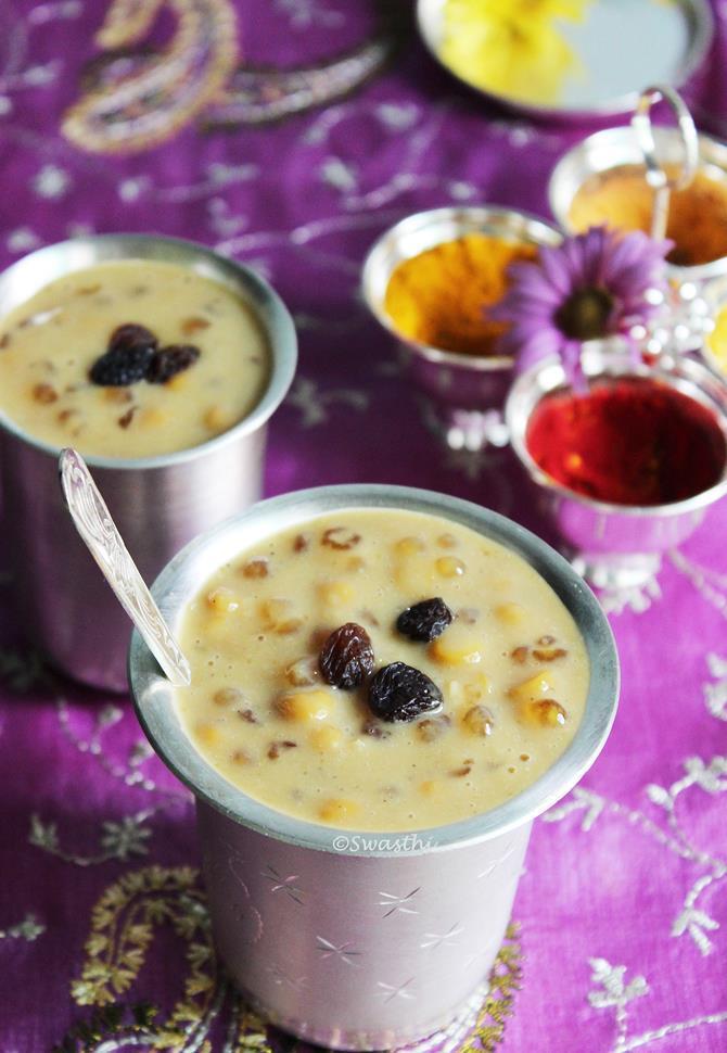 Senaga pappu payasam or channa dal kheer
