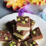 chocolate khoya burfi recipe