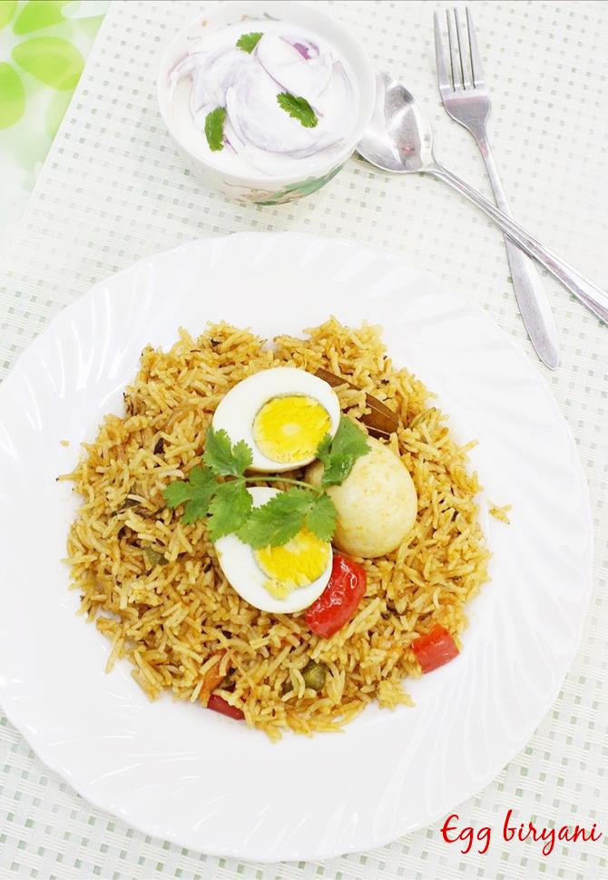 Egg biryani recipe | How to make easy egg biryani in pressure cooker