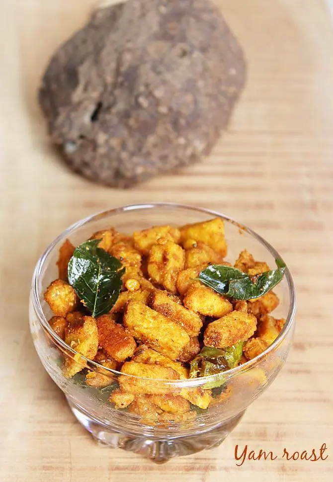 yam fry- roast recipe