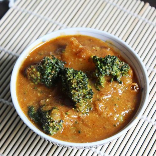 Broccoli gravy curry recipe for chapathi, roti Broccoli recipe
