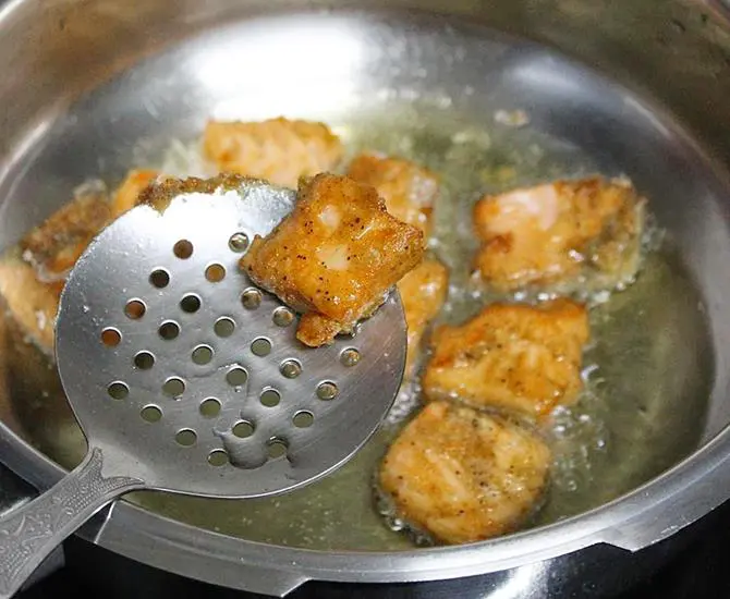 deep frying fillets
