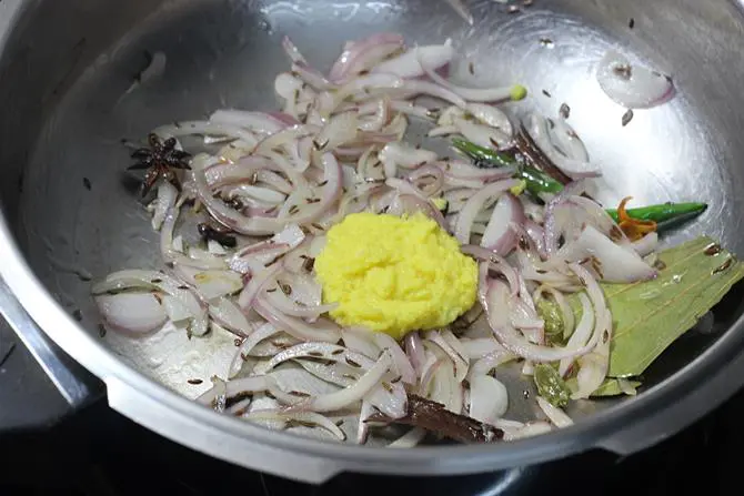 ginger garlic paste for paneer pulao recipe