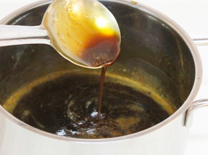 boiling thickened syrup for bellam paramannam
