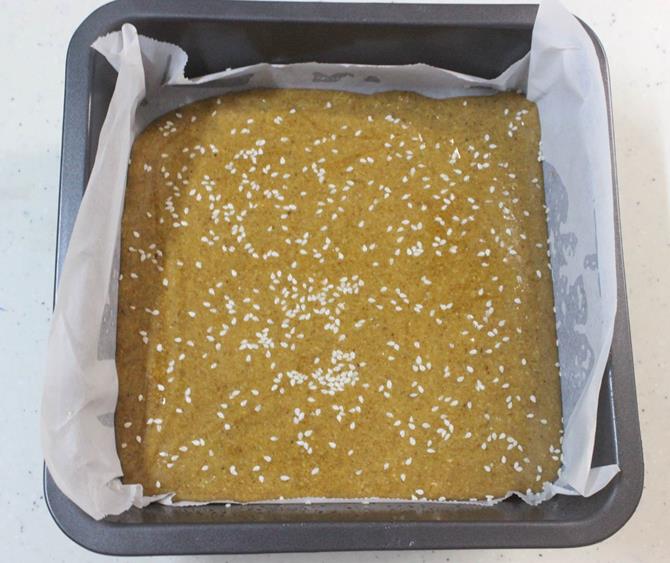 Almond Jaggery Burfi   Swasthi s Recipes - 71