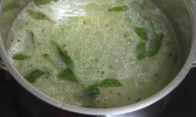 addition of water to boil potatoes