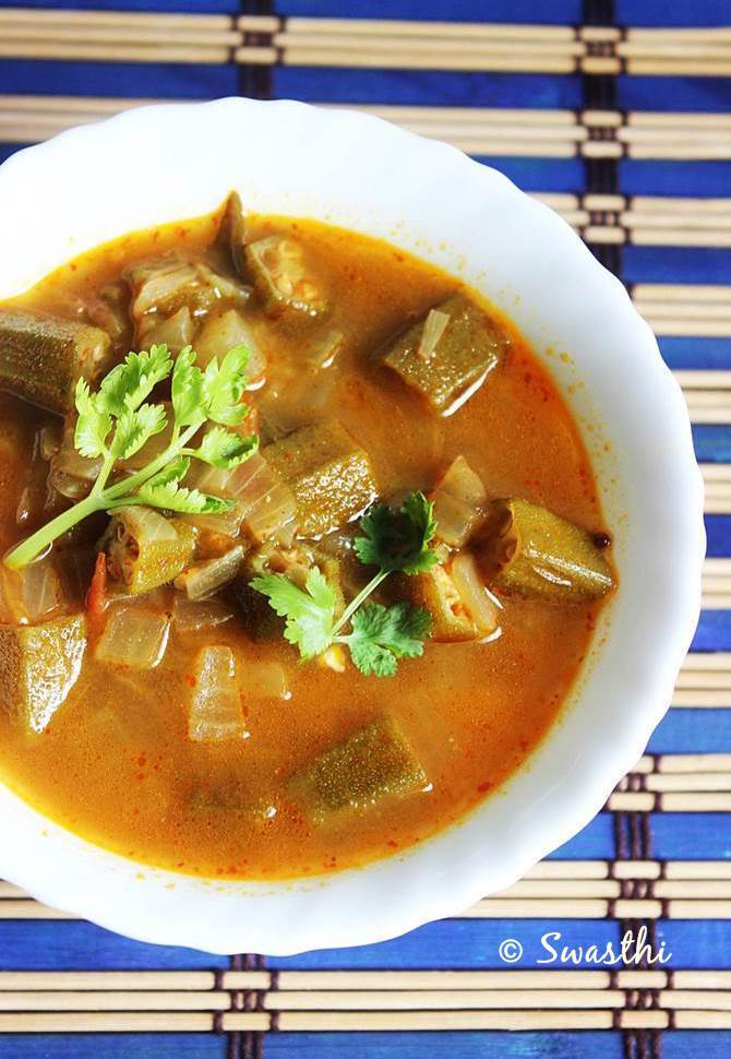 bendakaya pulusu swasthis recipes