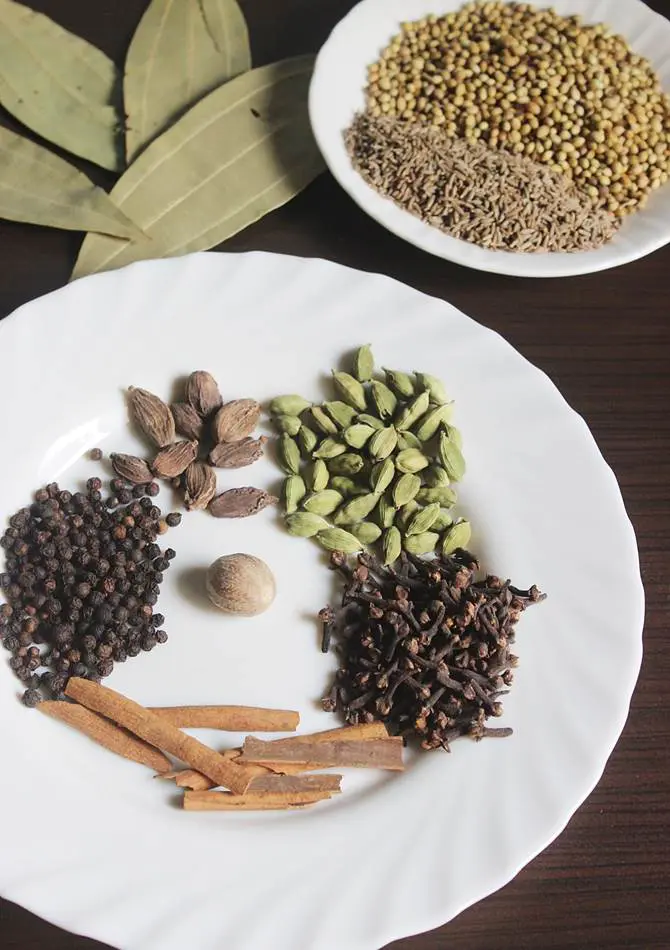 quantity of dry spices used for punjabi garam masala powder recipe