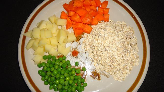 chopping veggies