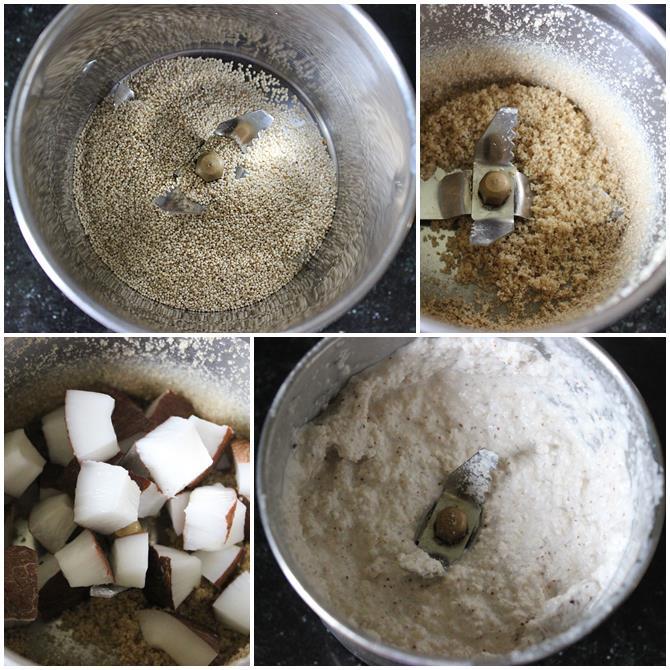blending poppy seeds to a paste to make paneer korma recipe