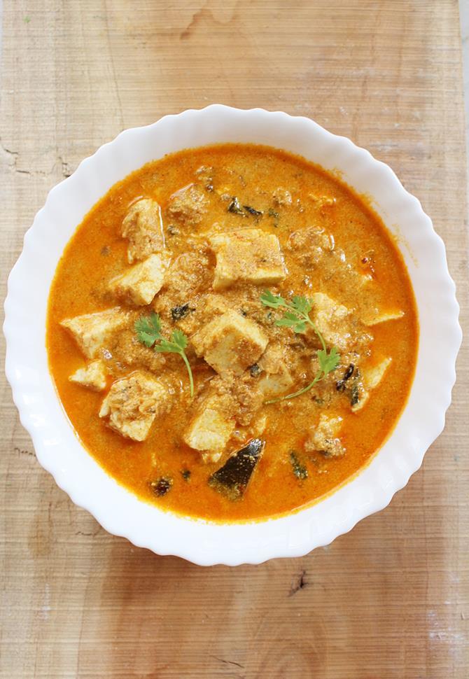 south indian paneer korma recipe swasthis recipes