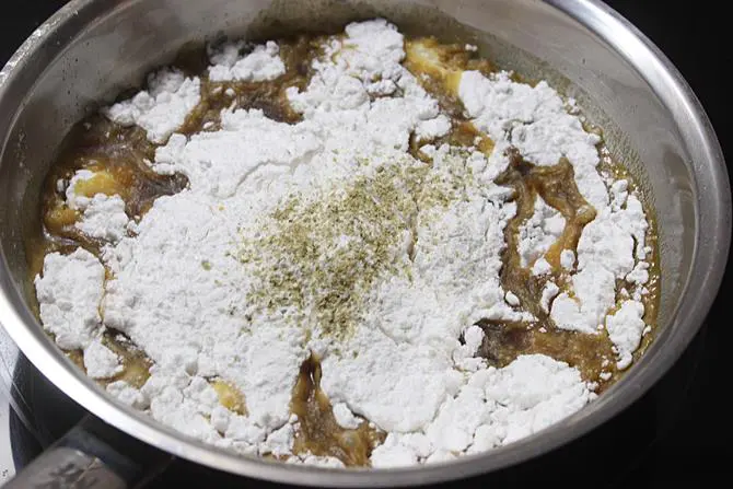 addition of rice flour to make bellam undrallu recipe