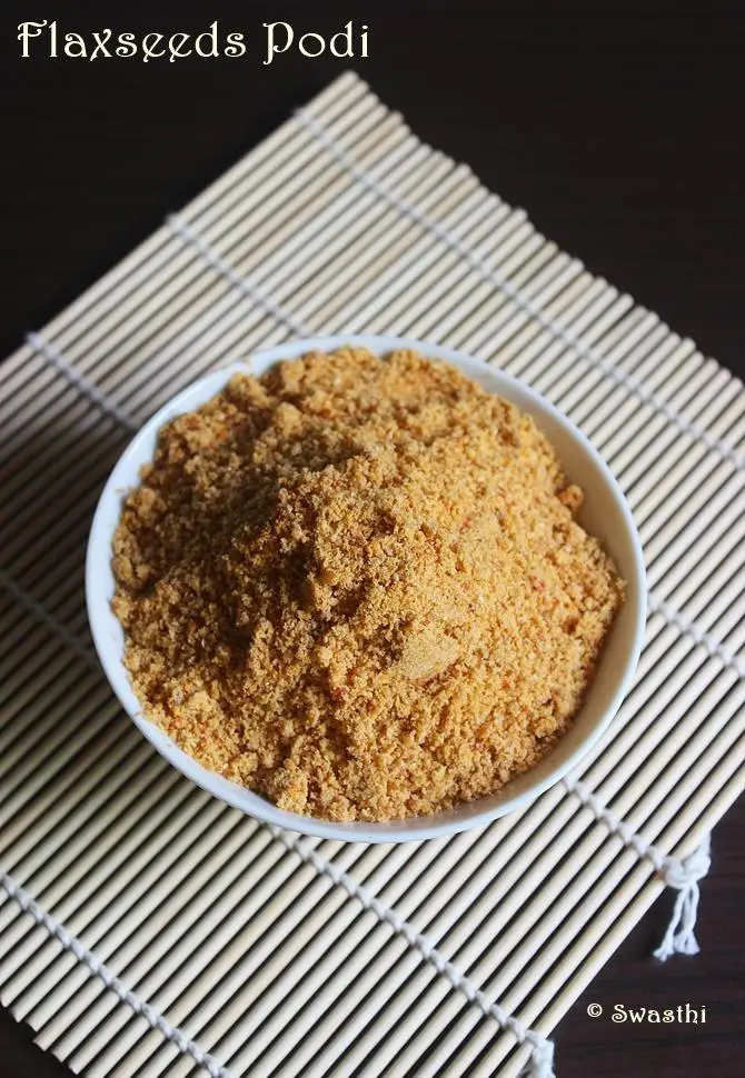 Flaxseed podi (Flaxseeds chutney powder)